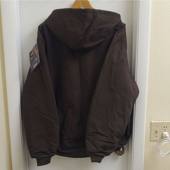🤩New with tags vintage carhartt fleece lined canvas brown Jacket size men's XL - Picture 6 of 7